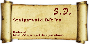 Steigervald Dóra névjegykártya