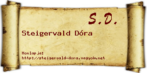 Steigervald Dóra névjegykártya