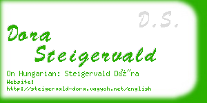 dora steigervald business card